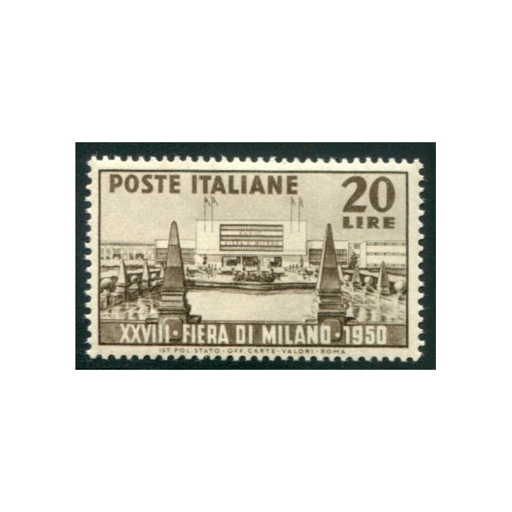 1950 Repubblica Fiera MI 20 lire nuovo
