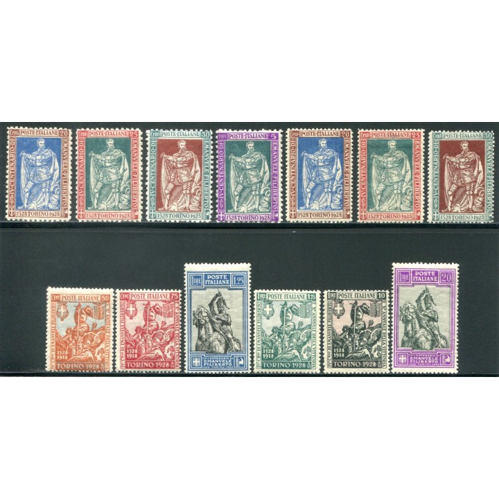 1928 Regno Emanule Filiberto serie 13 val.