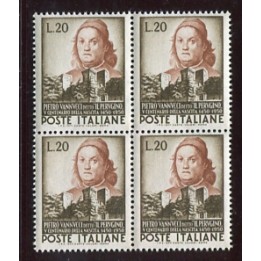 1951 Repubblica Perugino 20 lire quartina