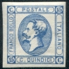 1863 Regno 15 cent. II tipo azzurro