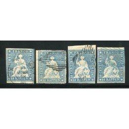 1854 Svizzera Strubel 10 r. 4 esemplari