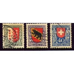 1921 Svizzera Pro Juventute usata 3 val. 