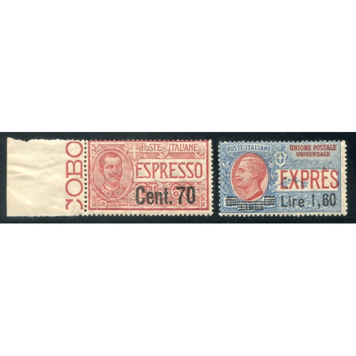 1922 Regno Espressi 2 val. nuovi