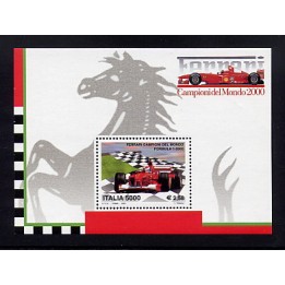 2001 Repubblica foglietto Ferrari campione