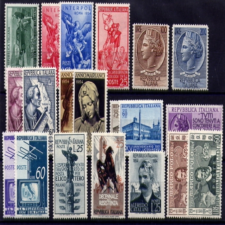 1954 Repubblica annata completa 20 val.