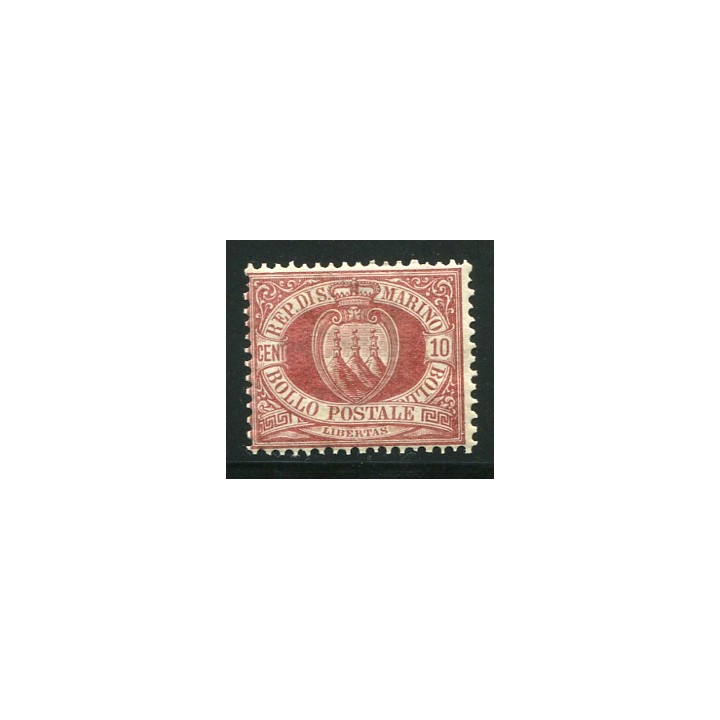 1894 San Marino 10 cent. rosso bruno