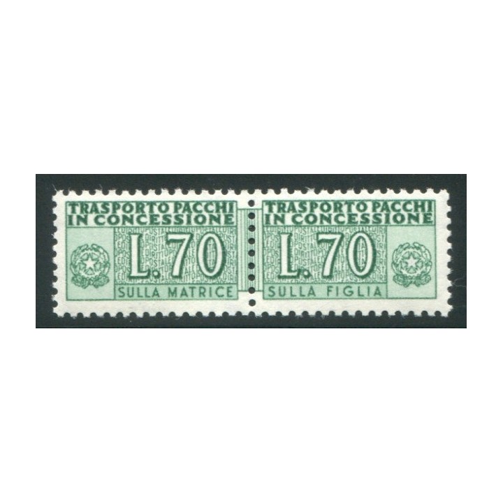 1966 Repubblica Pacchi in concessione 70 lire stelle