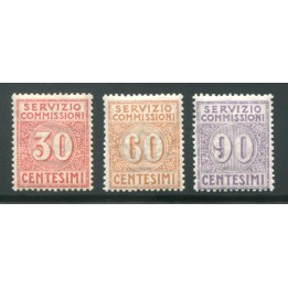 1913 Regno Servizio Commissioni 3 valori