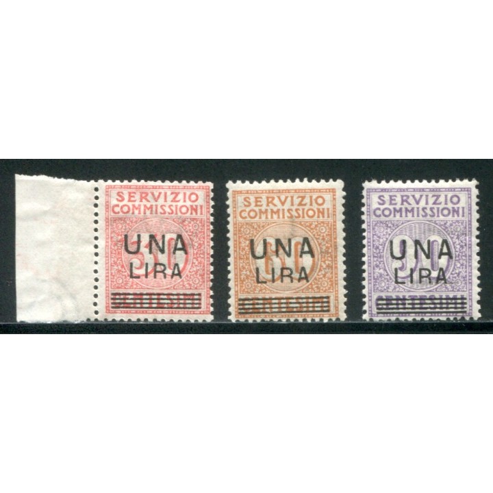 1925 Regno Servizio Commissioni 3 val. nuovi