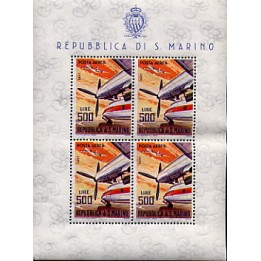 1965 San Marino foglietto aerei 