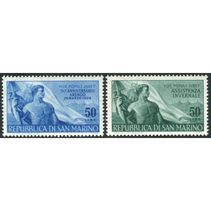 1956 San Marino Arengo serie 2 valori