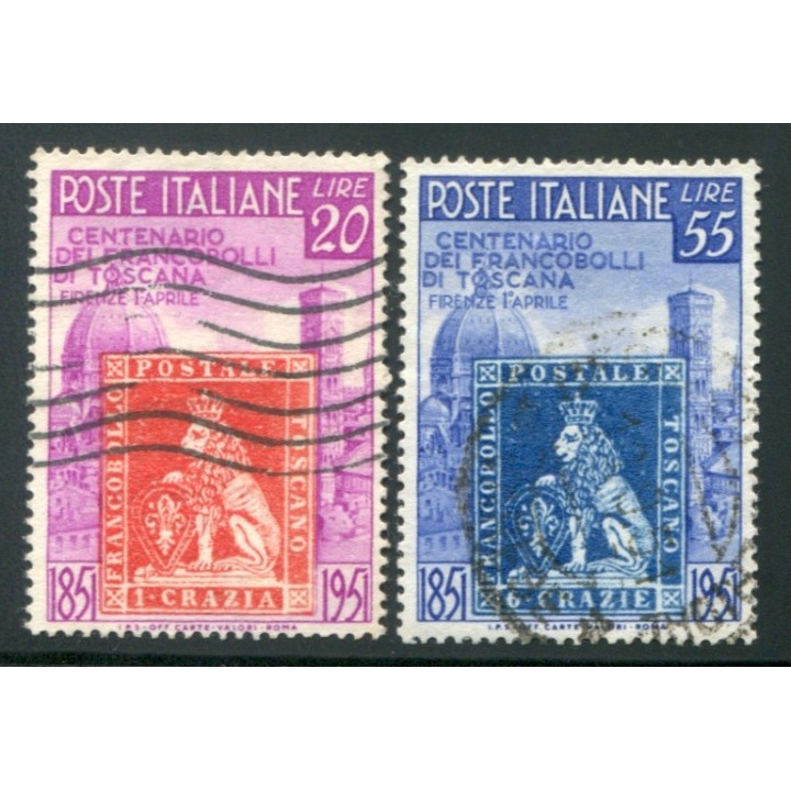 1951 Repubblica Toscana 2 val. usati