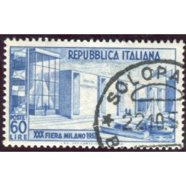 1952 Repubblica Fiera Milano 60 lire usato   