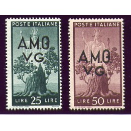 1946 AMG VG 25/50 lire prima G chiusa