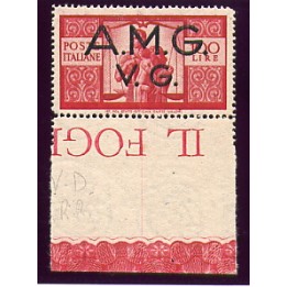 1945 Trieste AMG 100 lire Democratica fil. ND