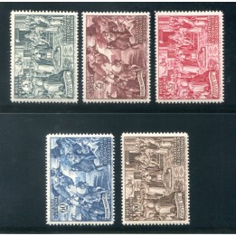 1951 Vaticano Calcedonia 5 valori