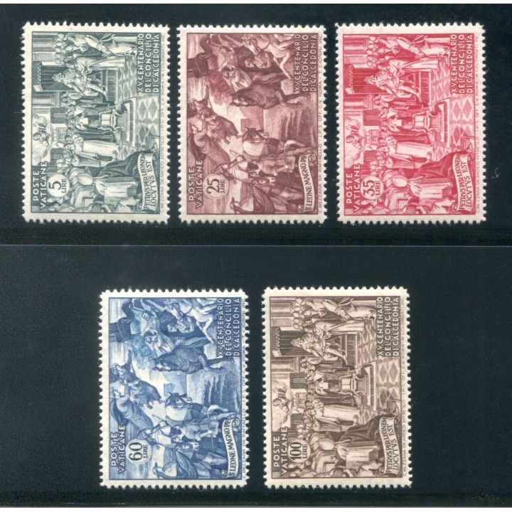 1951 Vaticano Calcedonia 5 valori