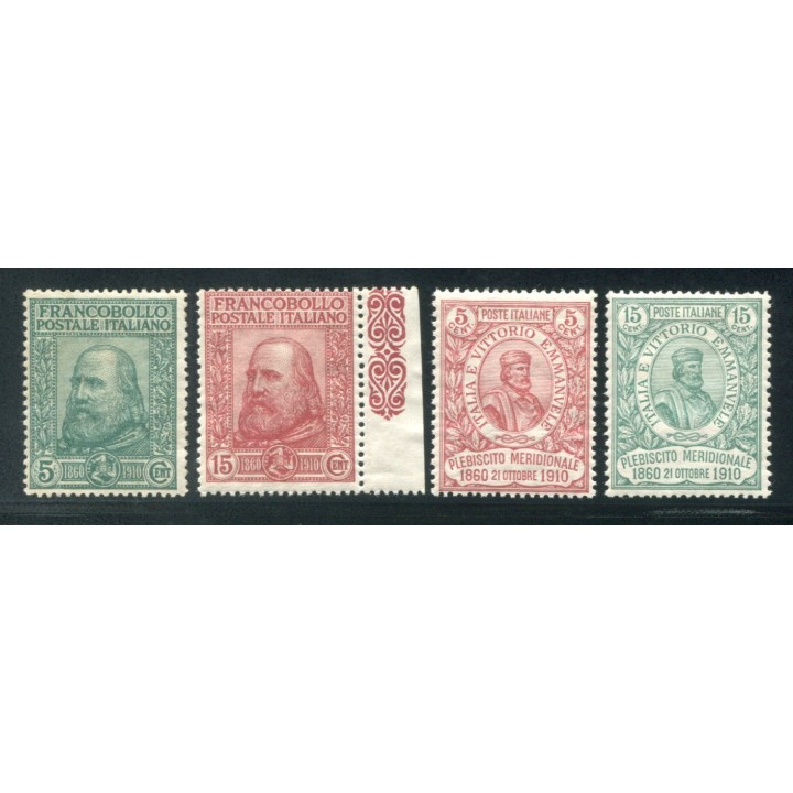 1910 Regno Garibaldi serie 4 valori nuovi