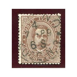1879 Regno 30 cent. bruno usato 