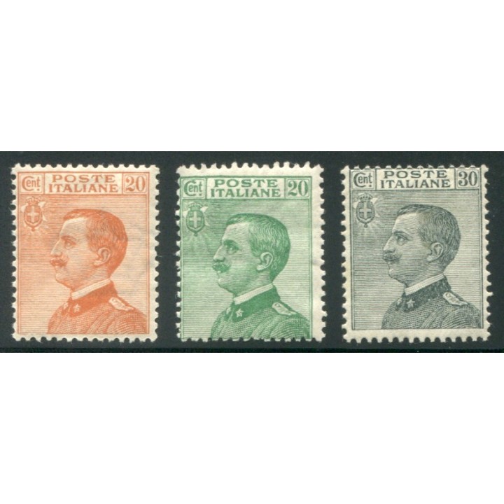 1925 Regno Michetti serie 3 valori nuovi