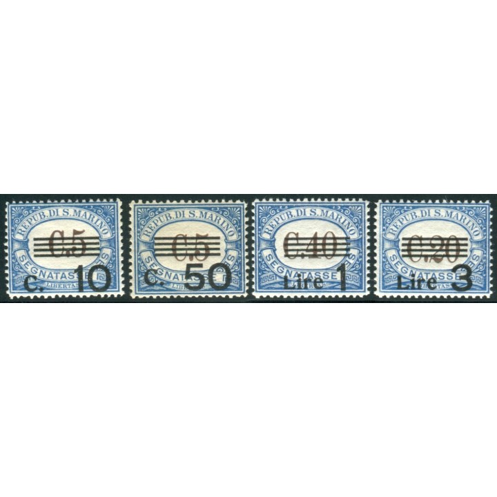 1940 San Marino tasse 4 val. sovrastampati