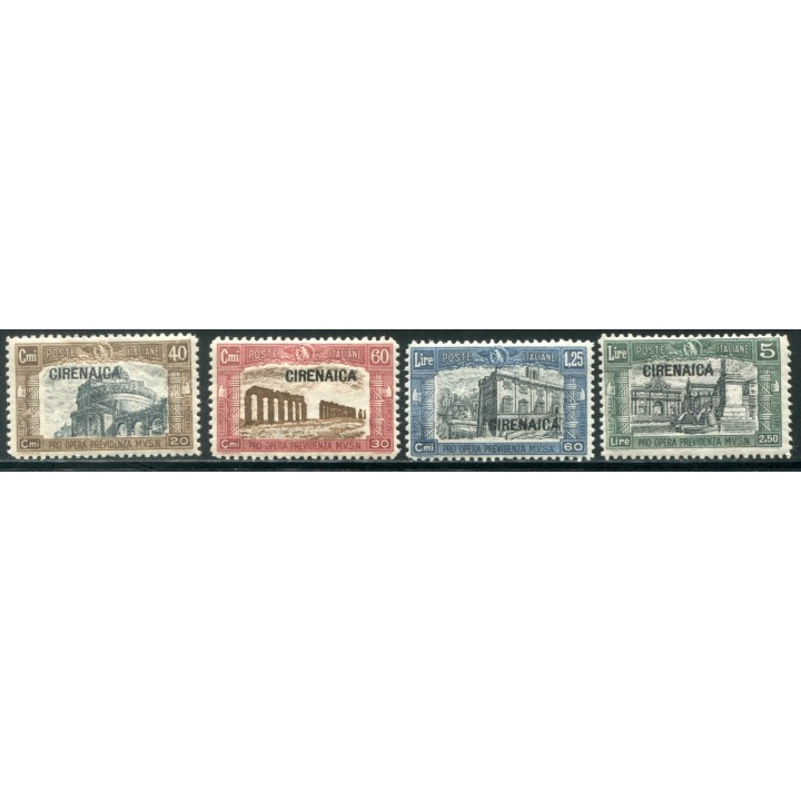 1927 Cirenaica milizia I emissione 4 val.