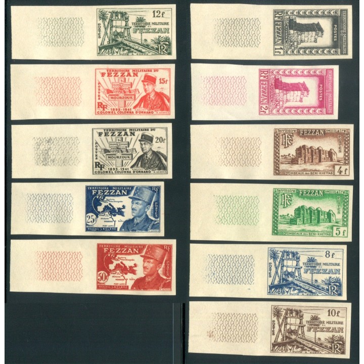 1949 Fezzan Occupazione emissione non dentellata 11 val.