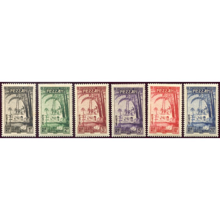 1950 Fezzan Occupazione segnatasse 6 valori