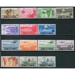 1934 Libia VIII fiera serie 14 val. nuovi