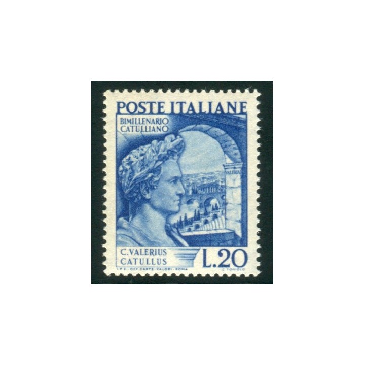 1949 Repubblica 20 lire Catullo nuovo