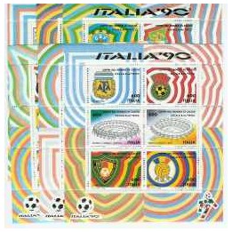 1990 Repubblica Italiana 6 foglietti Calcio