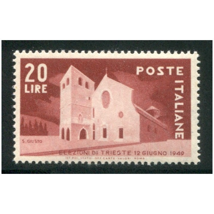 1949 Repubblica 20 lire Elezioni Trieste nuovo