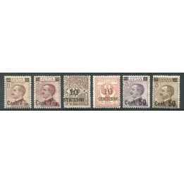 1922/7 Regno Michetti sovrastampati 6 val. nuovi