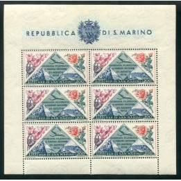 1952 San Marino BF foglietto Fiori 200 lire