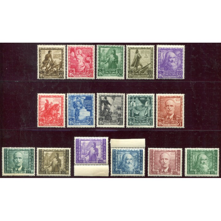 1938 Regno Impero 16 valori nuovi