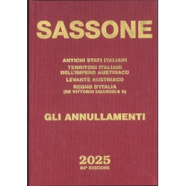 2025 Catalogo Sassone Annullamenti italiani volume unico