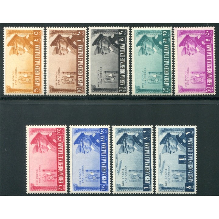 1941 Colonie Aoi Asse serie 9 valori