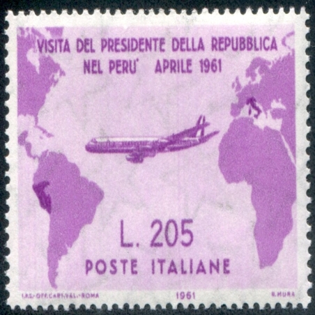 1961 Repubblica Gronchi Rosa 205 lire cert.