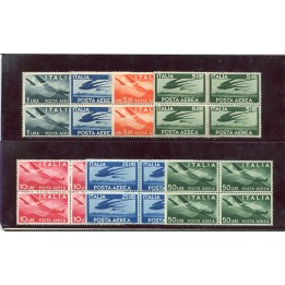 1946 Posta Aerea Democratica 7 val.