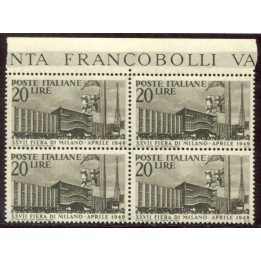 1949 Repubblica Fiera Milano 20 lire 