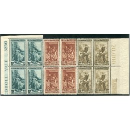 1950 Repubblica Italia al Lavoro blocco di 4 serie completa