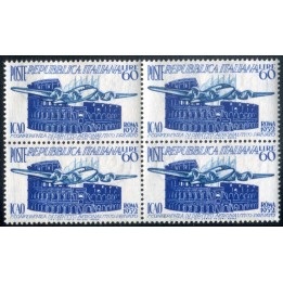 1952 Repubblica ICAO 60 lire blocco 4