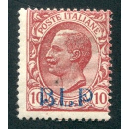 1921 Regno BLP 10 cent I tipo sovrastampa azzurra