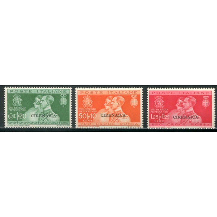 1930 Cirenaica Nozze serie 3 val.