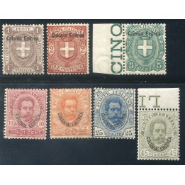 1895 Eritrea seconda emissione 7 val. nuovi