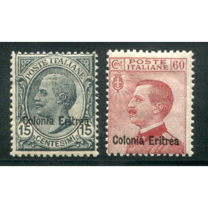 1918/20 Eritrea Michetti 2 val. 15 e 60 cent.