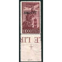 1952 Trieste A 1000 lire PA dent. 14 x 13 1/4 