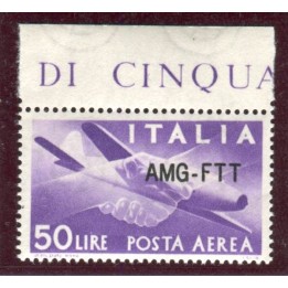 1954 Trieste A 50 lire PA nuova sovrastampa centrato