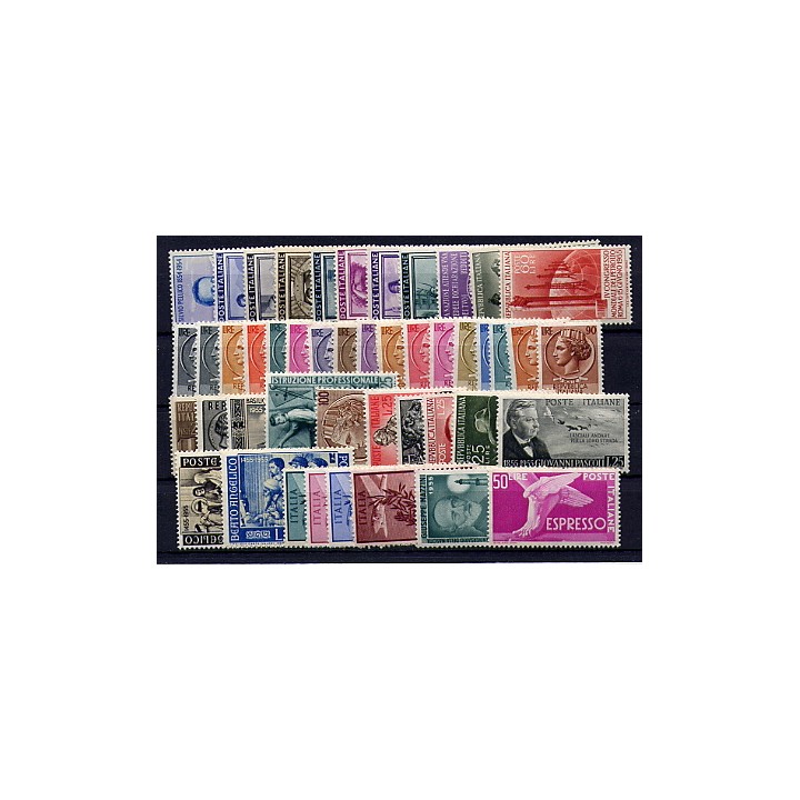 1955 Repubblica annata completa 46 val.