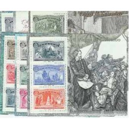 1992 Repubblica Italiana 6 Foglietti Colombo